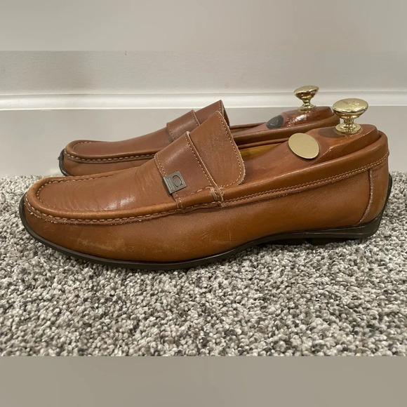 Coach men's caramel brown loafers, size 9.5 - Picture 4 of 16